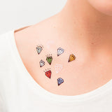 diamonds colored tattoo