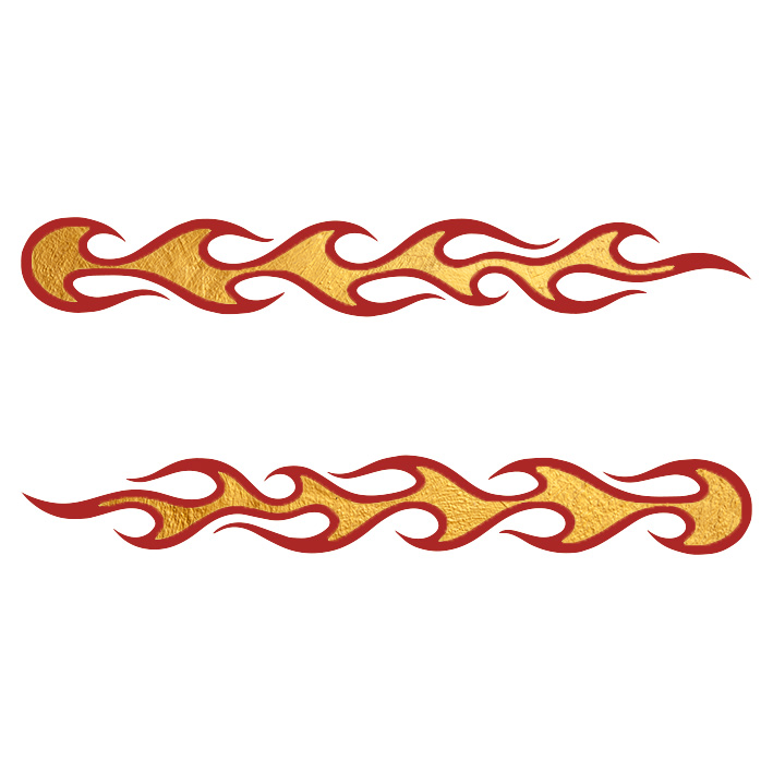 tatuaje llamas dorado tattoonie