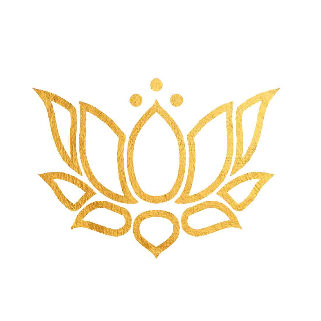 lotus flower golden tattoo