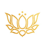 lotus flower golden tattoo 