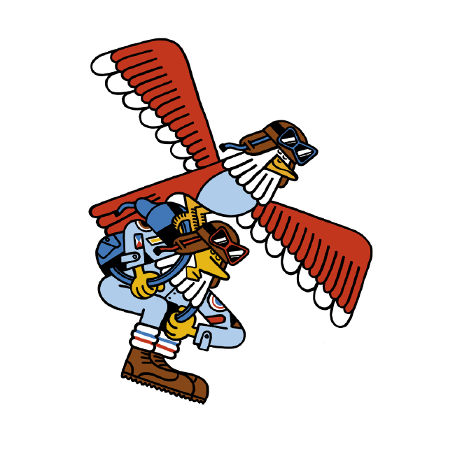 parachuting eagle tattoo