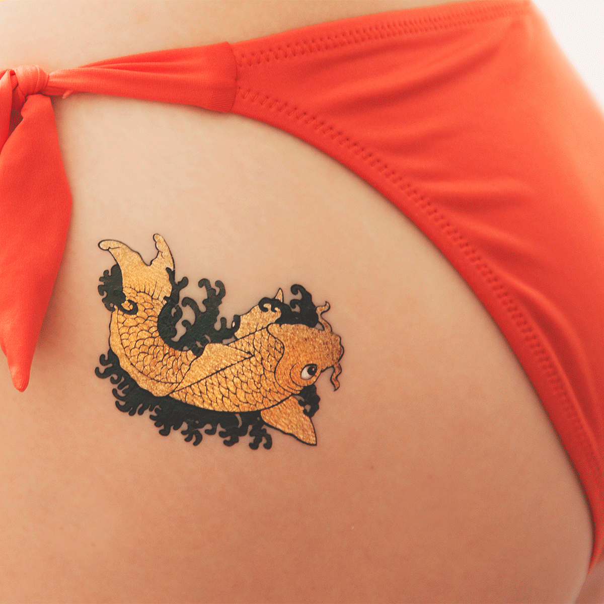 carpa koi golden tattoo