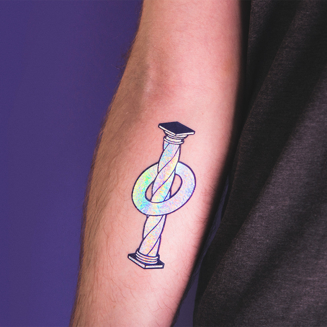 iridescent column tattoo