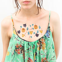 Tattoonie Temporary Tattoos wild animals lion leopard panther