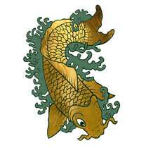 carpa koi golden tattoo