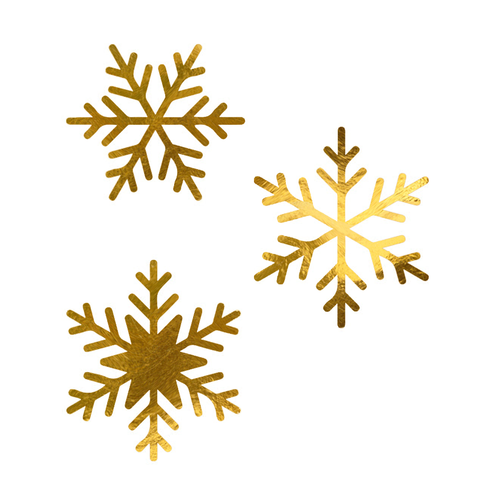 golden snow flakes tattoo