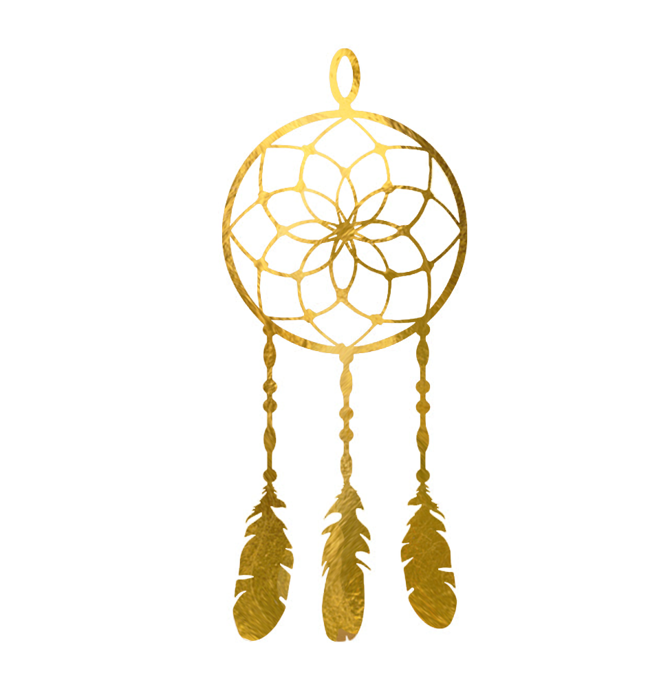 golden dream catcher tattoo