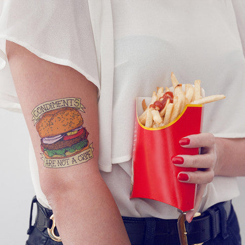 burger tattoo
