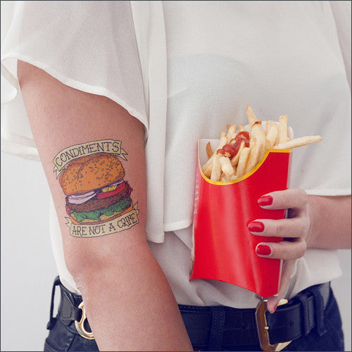 burger tattoo