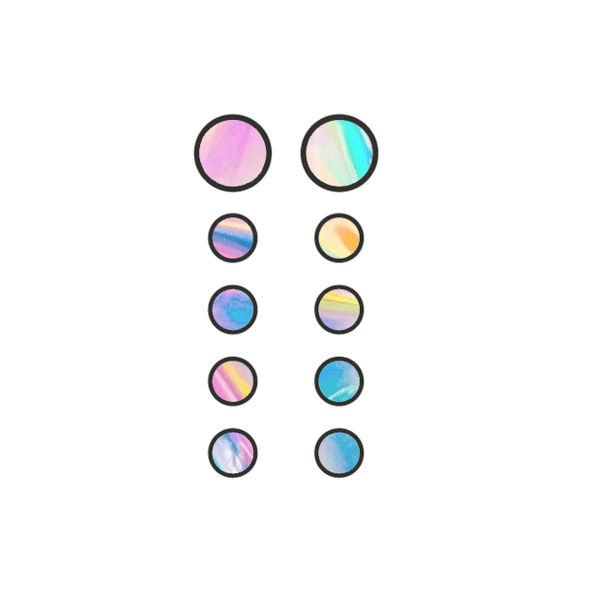 iridescent dots tattoo