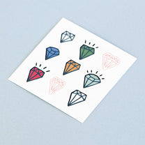 tatuaje diamantes colores