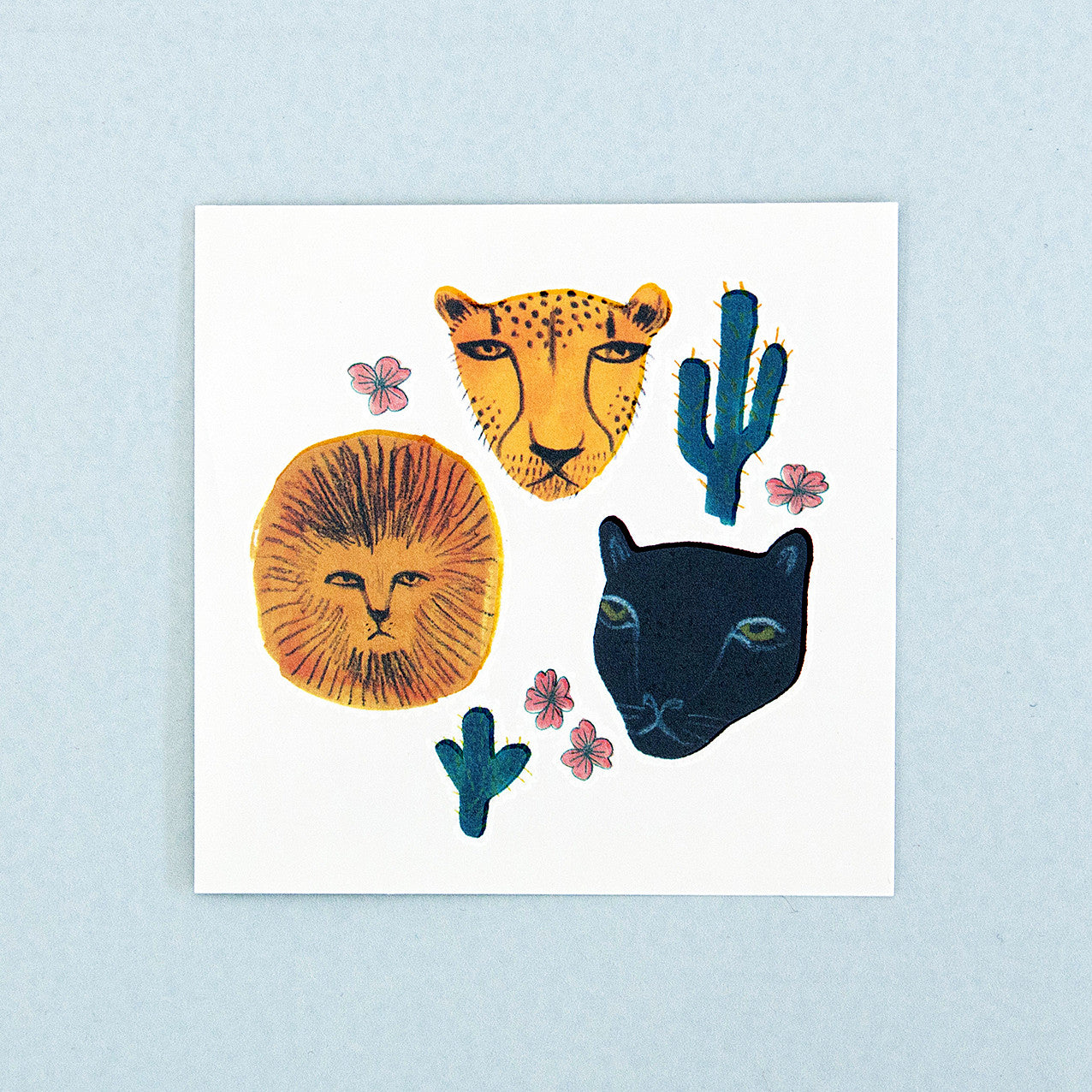 Tattoonie Temporary Tattoos wild animals lion leopard panther