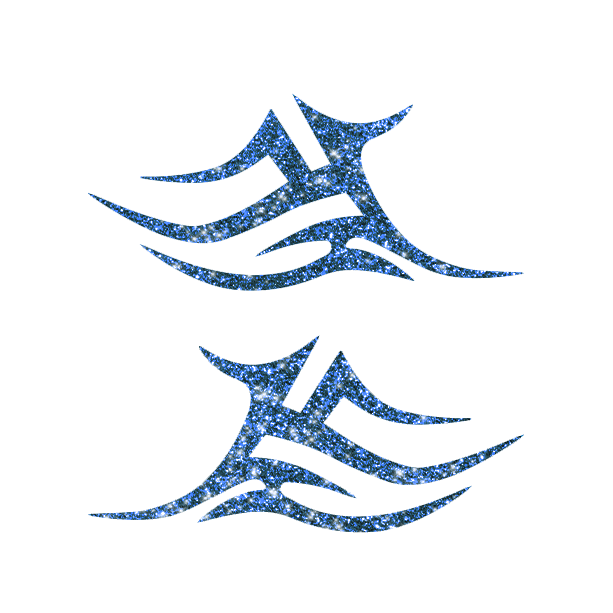 glitter tribal tattoo