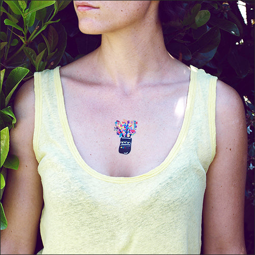 tatuaje florero