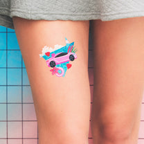 Tattoonie Temporary Tattoos yoko honda pink car